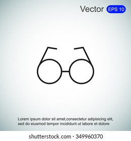 Vector Round Glasses Icon