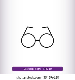 Vector Round Glasses Icon