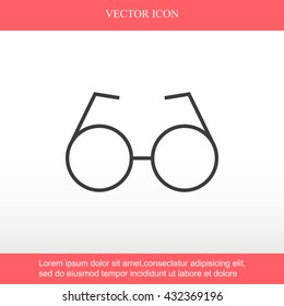 Vector Round Glasses Icon
