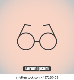 Vector Round Glasses Icon