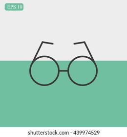 Vector Round Glasses Icon