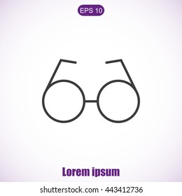 Vector Round Glasses Icon
