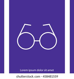 Vector Round Glasses Icon