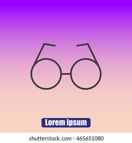 Vector Round Glasses Icon