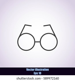 Vector Round Glasses Icon