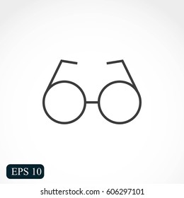 Vector Round Glasses Icon