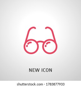 Conjunto de símbolos de iconos de lentes redondas de vectores