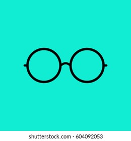 Vector round glasses icon symbol