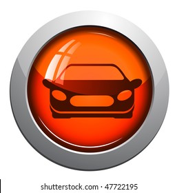 vector round glossy news icon set