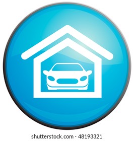 vector round glossy real estate icon