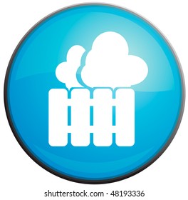 vector round glossy real estate icon set