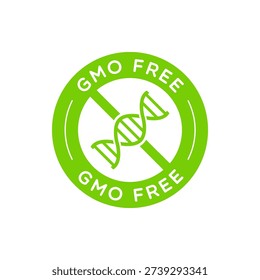 Vector Round GMO Free Label