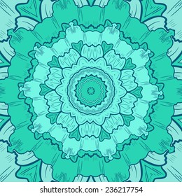 Vector round green decorative design element 
