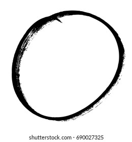 vector round grunge frame