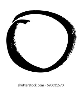 vector round grunge frame