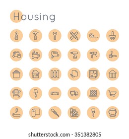 Vector Round Housing Icons