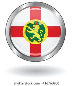 Vector round icon with flag of Alderney