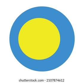 Vector round icon, Palu flag