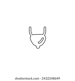Vector round icons of internal human organs Flat design. Organs, anatomy flat line icons set. Human bones, stomach, brain, heart, bladder, nervous system vector illustrations.