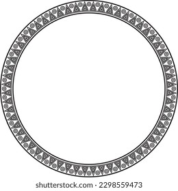 Vector round Indian patterns. National circle ornaments, borders, frames. monochrome decorations of the peoples of South America, Maya, Inca, Aztecs. Print for fabric, paper, textile.
