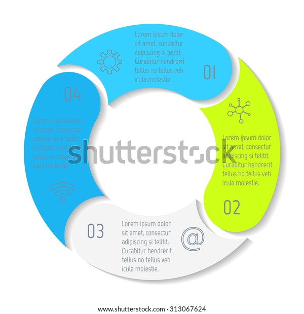 Vector Round Infographic Diagram Circular Connected Stock Vector Royalty Free 313067624 6158