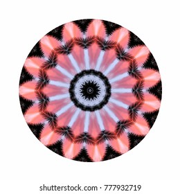 Vector round kaleidoscope. Abstract kaleidoscope vector icon. Beautiful multicolor kaleidoscope texture. Unique kaleidoscope design. 