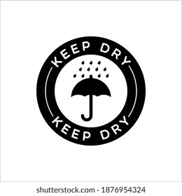 Vector Round Keep Dry Label