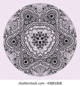 vector, round lace doily background for sewing, arts, crafts, scrapbooks, setting table, cake decorating