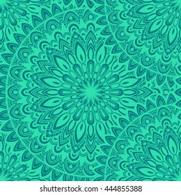 Vector round mandala. Decor for your design. Ornamental doodle background.. Round pattern, oriental style. Mandala Hand drawn. Vector nature seamless pattern with abstract ornament.