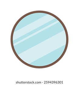 vector round mirror illustration decor