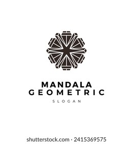 Vector round monochrome classic ornament. 