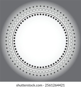Vector Round Ornament or Ethnic Ring Element Vector, Monochrome circle design elements, Vector illustration