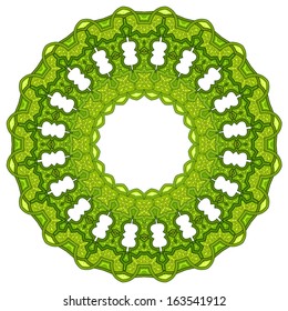 Vector round pattern for currency