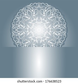 vector round pattern. floral background. greeting card