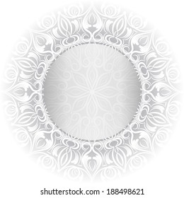 vector round pattern. floral background. greeting card