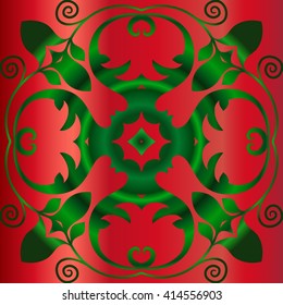 vector round pattern. floral background. greeting card