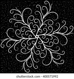 Vector Round Pattern on a black background.  