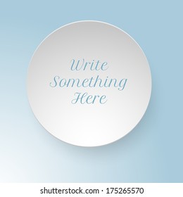 vector round piece of paper note with shadow for card or inforgraphics