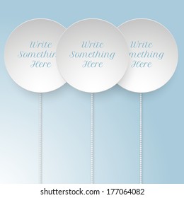 vector round piece of paper note with shadow for card or infographics