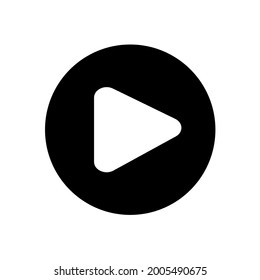 Vector of round play button high resolution icon illustration. Digital, next, forward, multimedia, abstract, sound. Used for background, template, symbol sign and logo of music. Editable eps path.