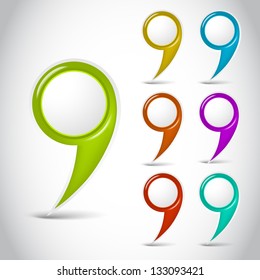 Vector round pointer, button