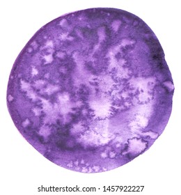 Vector round purple paint texture isolated on white