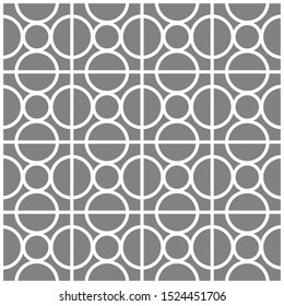 Vector round seamless texture. Modern geometric background