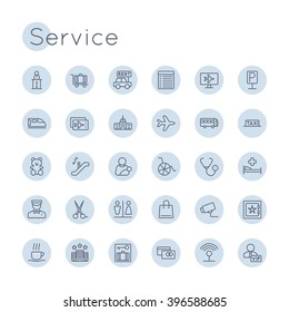 Iconos de servicio circular de vectores