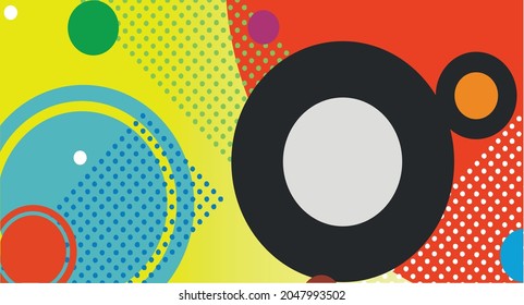 vector of round shape in colorful, can be used as background

