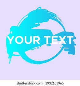 Forma redonda de vectores en rosa. Sello de círculo de degradado azul. Icono, logotipo, diseño de pancartas. Pincel redondeado Resumen Accionamiento.