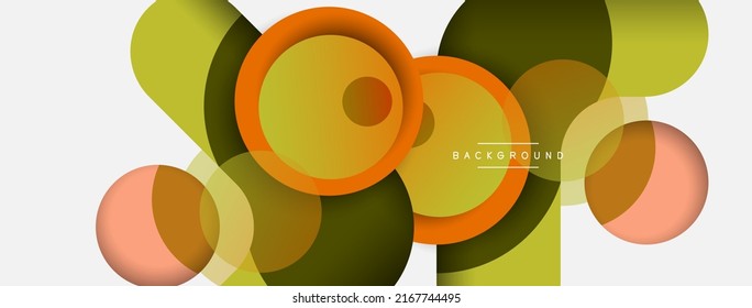 Las formas redondeadas vectoras giran alrededor de un fondo geométrico mínimo. Ilustración vectorial para fondo de banner de fondo o página de aterrizaje de papel tapiz