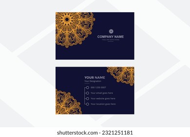 Formas redondas de vectores Mandala diseño de tarjetas de visita