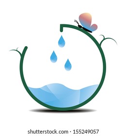 vector round sign for eco-friendly products
