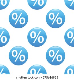 Vector round sign with percent symbol repeated on white background